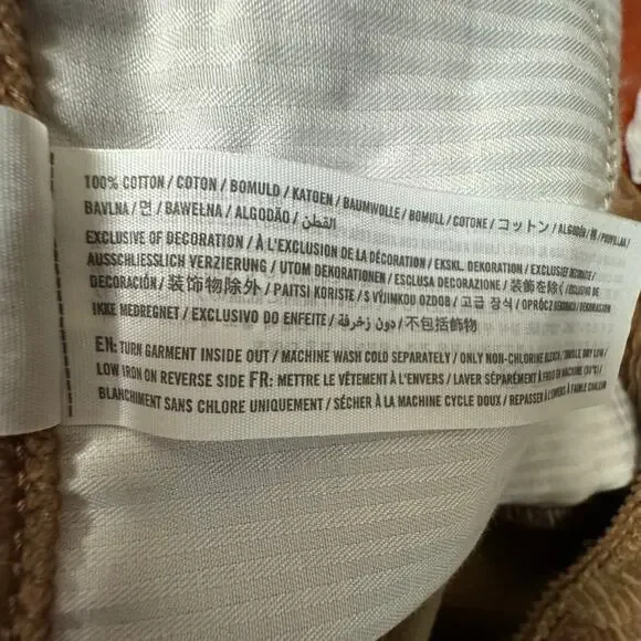 Hollister Brown Corduroy Ultra High Rise Button Front Mini Skirt W27 - Picture 7 of 7